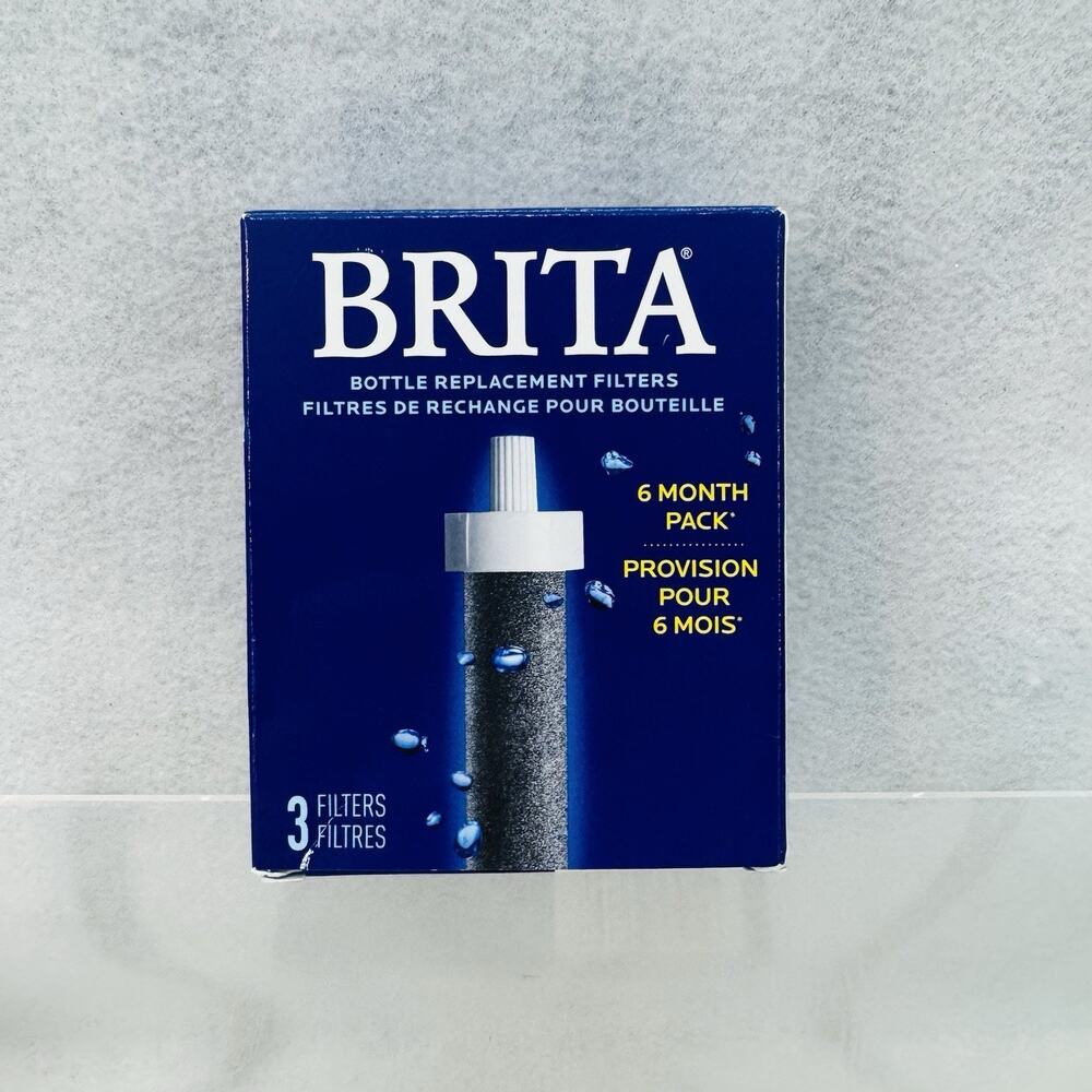 Brita Water Bottle Replacement Filters 3-Pack Sealed 6-Month Supply Pack